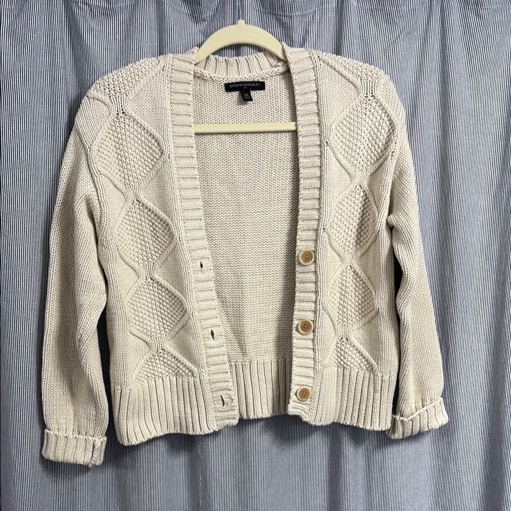 Banana Republic Women's Cream Sweater Cardigan